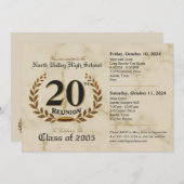 Invitation Réunion classique du 20ème lycée - événement de de (Devant / Derrière)