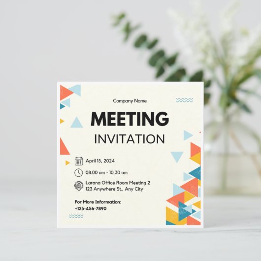 Invitation Réunion d'affaires (Debout devant)