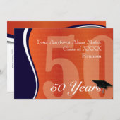 Invitation Réunion de 50 ans (Devant / Derrière)