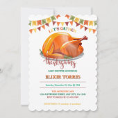 Invitation Réunion de bébé Fête de Thanksgiving (Devant)