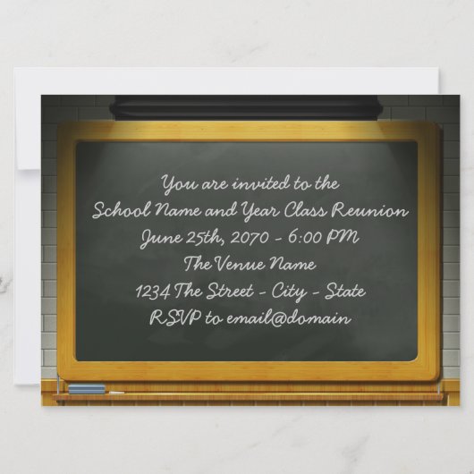 Invitation Réunion de classe (Dos)