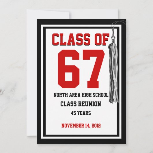 Invitation Réunion de classe avec couleurs changeantes (Devant)