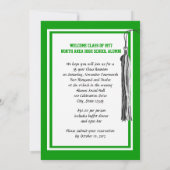 Invitation Réunion de classe avec couleurs changeantes (Dos)