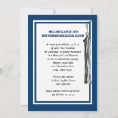 Invitation Réunion de classe avec couleurs changeantes (Dos)