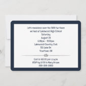 Invitation Réunion De Classe Avec Silver Laural (Dos)