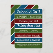 Invitation Réunion de classe d'été à l'école (Devant / Derrière)