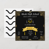 Invitation Réunion de classe du lycée Black Gold (Devant / Derrière)
