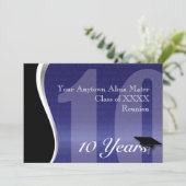 Invitation Réunion de classe personnalisée de 10 ans (Debout devant)