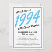 Invitation Reunion de classe secondaire simple personnalisée (Devant)