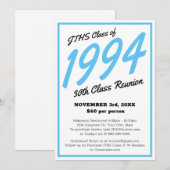 Invitation Reunion de classe secondaire simple personnalisée (Devant / Derrière)