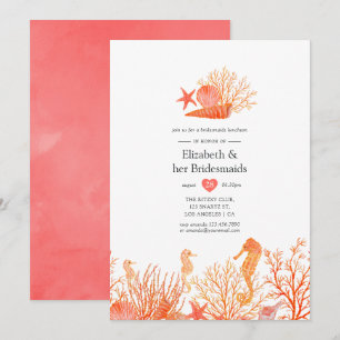 Invitation Réunion de demoiselles d'honneur sur la plage de c