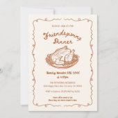 Invitation Réunion de dîner de Friendsgiving (Devant)