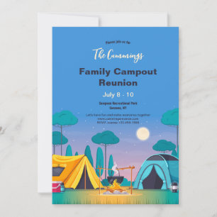 Invitation Réunion de famille Camping