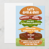 Invitation Réunion de famille d'anniversaire Grill et Chill B (Devant / Derrière)