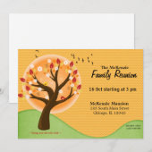 Invitation Réunion de famille d'automne (Devant / Derrière)