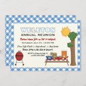 Invitation Réunion de famille de biscuits barbecue, bordure b (Devant / Derrière)