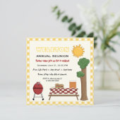 Invitation Réunion de famille de biscuits barbecue, frontière (Debout devant)