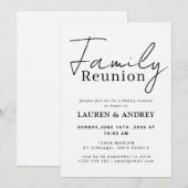 Invitation Réunion de famille de la génération moderne script (Devant / Derrière)