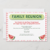 Invitation Réunion de famille de la pastèque d'été (Devant)