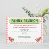 Invitation Réunion de famille de la pastèque d'été (Debout devant)