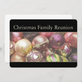 Invitation Réunion de famille de Noël (Devant / Derrière)