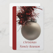 Invitation Réunion de famille de Noël (Devant / Derrière)