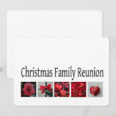 Invitation Réunion de famille de Noël (Devant / Derrière)