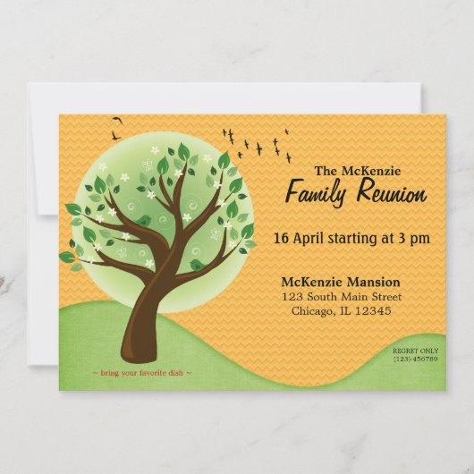 Invitation Réunion de famille de printemps (Devant)