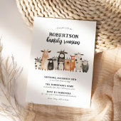 Invitation Réunion de famille de vache amusante