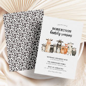 Invitation Réunion de famille de vache amusante