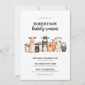 Invitation Réunion de famille de vache amusante (Devant)