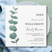 Invitation Réunion de famille Eucalyptus moderne