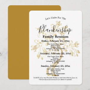 Invitation Réunion de famille Golden Tree de 3 jours