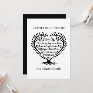 Invitation Réunion de famille mignonne ajouter un nom