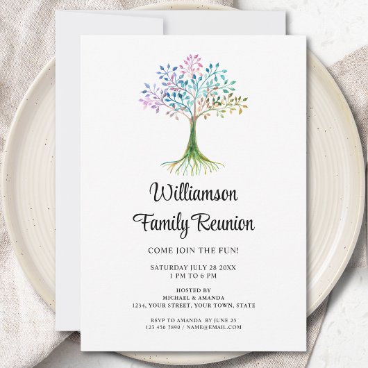 Invitation Réunion de famille moderne