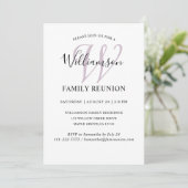 Invitation Réunion de famille Monogramme Simple (Debout devant)