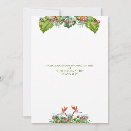 Invitation Réunion de famille Noël Tropical en Juillet (Dos)