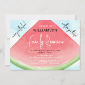 Invitation Réunion de famille Pastèque d'été (Devant)