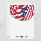 Invitation Réunion de famille Patriotique Rouge Blanc Bleu (Dos)