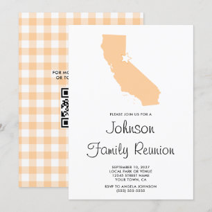 Invitation Réunion de famille Peach California