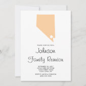 Invitation Réunion de famille Peach Nevada (Devant)