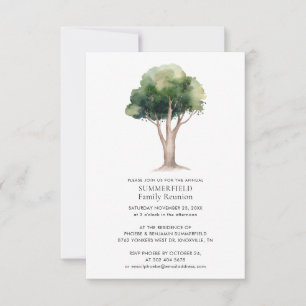 Invitation Réunion de famille Rassemblement annuel aquarelle