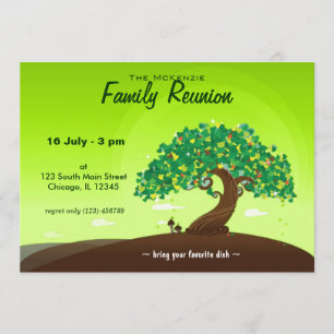 Invitation Réunion de famille (Vert)