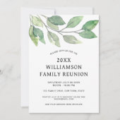 Invitation Réunion de famille verte (Devant)