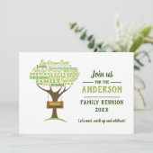 Invitation Réunion de famille verte Enregistrer la date Invit (Debout devant)