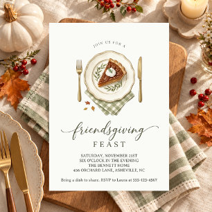 Invitation Réunion de Friendsgiving de Thanksgiving Parfaite