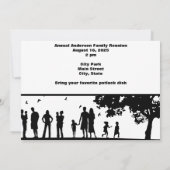 Invitation Réunion de la famille de pique-nique noire | Nom d (Dos)