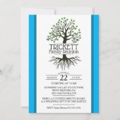 Invitation Réunion de la famille des arbres Sky Blue (Devant)