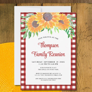 Invitation Réunion de la famille des tournesols
