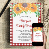 Invitation Réunion de la famille des tournesols